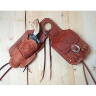 CowboyCraft Pommel Bag - leather - hand tooled