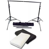 CowboyStudio Cowboystudio Photography Full Size 10x12ft Background Stand Support System and Black White Cowboystudio 10x12ft 100% Cotton Muslin Backdrops