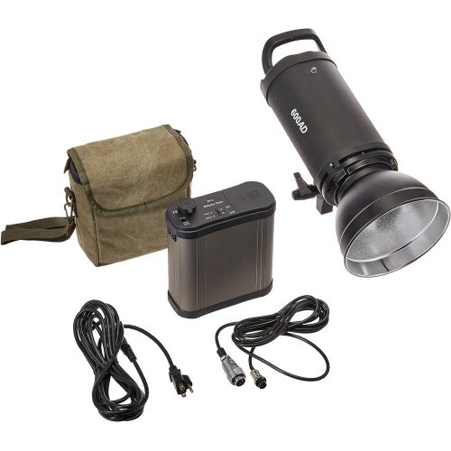  CowboyStudio Dual Power ACDC 110v Mettle 600W Flash, Professional Strobe Flash Light, with Rechargeable Battery Pack