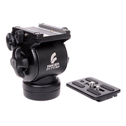  CowboyStudio EI717AH Professional Video Camera Fluid Drag Tripod Head Only, Handle not Included