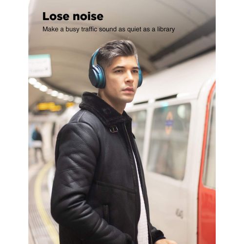  [아마존 핫딜] Cowin COWIN SE7 Active Noise Cancelling Headphones Bluetooth Headphones Wireless Headphones Over Ear with Microphone/Aptx, Comfortable Protein Earpads, 50 Hours Playtime for Travel/Work,