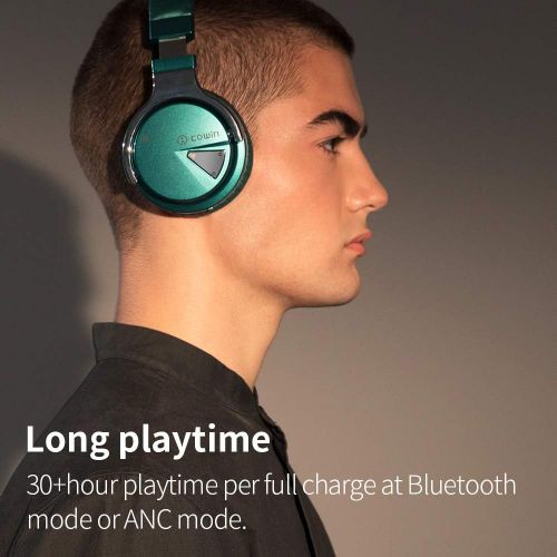  [아마존 핫딜] Cowin COWIN E7 Active Noise Cancelling Headphones Bluetooth Headphones with Mic Deep Bass Wireless Headphones Over Ear, Comfortable Protein Earpads, 30H Playtime for Travel Work TV PC Ce