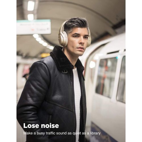  [아마존 핫딜] COWIN SE7 Active Noise Cancelling Headphones Bluetooth Headphones Wireless Headphones Over Ear with Microphone/Aptx, Comfortable Protein Earpads, 50 Hours Playtime for Travel/Work,