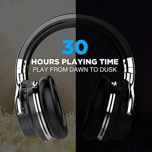  [아마존베스트]Cowin COWIN E7 Active Noise Cancelling Headphones Bluetooth Headphones with Microphone Deep Bass Wireless Headphones Over Ear, Comfortable Protein Earpads, 30 Hours Playtime for Travel/W