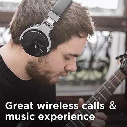  [아마존베스트]Cowin COWIN E7 Active Noise Cancelling Headphones Bluetooth Headphones with Microphone Deep Bass Wireless Headphones Over Ear, Comfortable Protein Earpads, 30 Hours Playtime for Travel/W