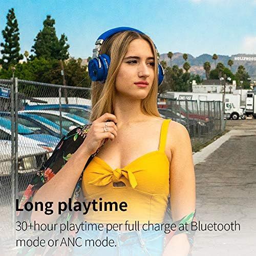  [아마존베스트]Cowin COWIN E7 Active Noise Cancelling Headphones Bluetooth Headphones with Microphone Deep Bass Wireless Headphones Over Ear, Comfortable Protein Earpads, 30 Hours Playtime for Travel/W