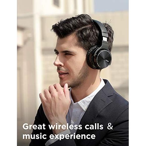  COWIN E7 PRO [Upgraded] Active Noise Cancelling Headphones Bluetooth Headphones with Microphone/Deep Bass Wireless Headphones Over Ear 30 Hours Playtime for Travel/Work/Cellphone,