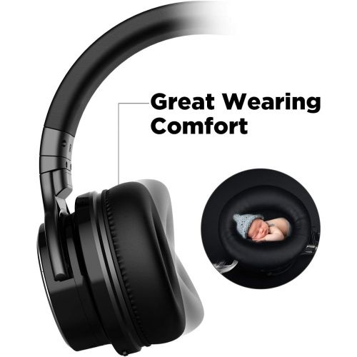  COWIN E7 PRO [Upgraded] Active Noise Cancelling Headphones Bluetooth Headphones with Microphone/Deep Bass Wireless Headphones Over Ear 30 Hours Playtime for Travel/Work/Cellphone,