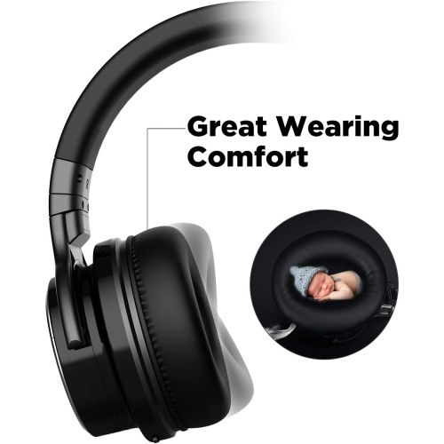  COWIN E7 Pro [2018 Upgraded] Active Noise Cancelling Headphone Bluetooth Headphones Microphone Hi-Fi Deep Bass Wireless Headphones Over Ear 30H Playtime Travel Work TV Computer Pho
