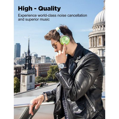  COWIN E7 Pro [2018 Upgraded] Active Noise Cancelling Headphone Bluetooth Headphones Microphone Hi-Fi Deep Bass Wireless Headphones Over Ear 30H Playtime Travel Work TV Computer Pho