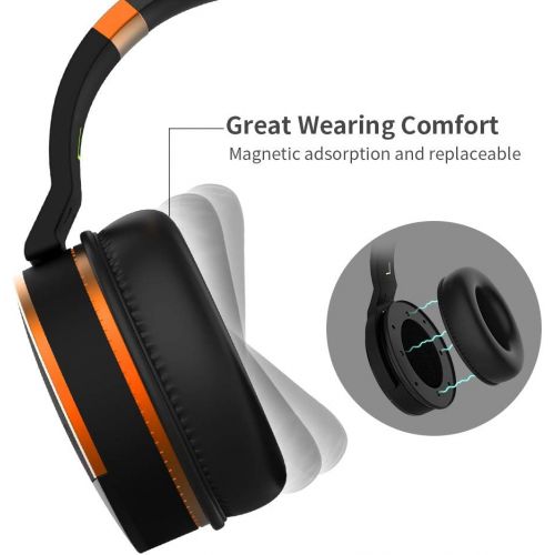  COWIN E8 [Upgraded] Active Noise Cancelling Headphone Bluetooth Headphones Microphone Hi-Fi Deep Bass Wireless Headphones Over Ear 20 Hour Playtime Travel Work TV Computer Phone -