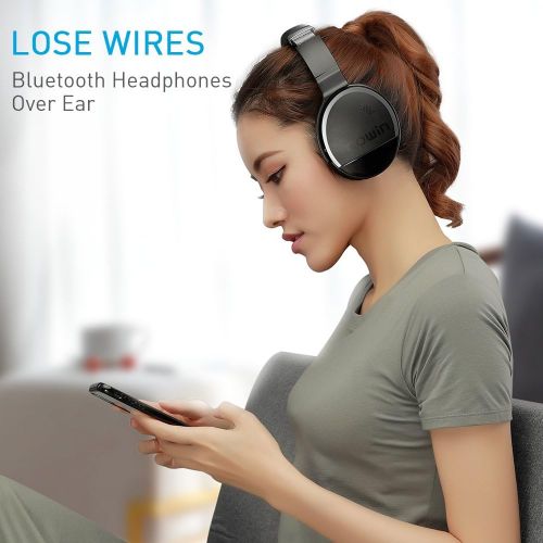  COWIN E8 [Upgraded] Active Noise Cancelling Headphone Bluetooth Headphones Microphone Hi-Fi Deep Bass Wireless Headphones Over Ear 20 Hour Playtime Travel Work TV Computer Phone -