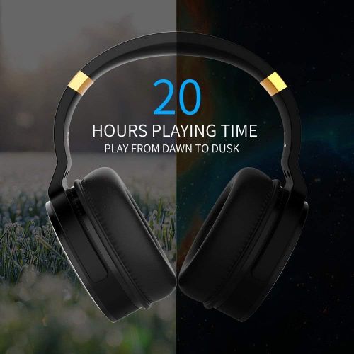  COWIN E8 [Upgraded] Active Noise Cancelling Headphone Bluetooth Headphones Microphone Hi-Fi Deep Bass Wireless Headphones Over Ear 20 Hour Playtime Travel Work TV Computer Phone -