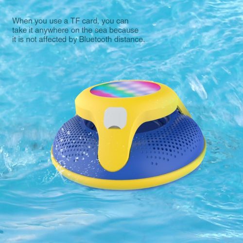  COWIN cowin Swimmer IPX7 Floating Waterproof Bluetooth Speakers Portable Wireless Shower Speaker with 10W Deep Bass and Colorful LED Light for Swimming Pool Party Travel Home