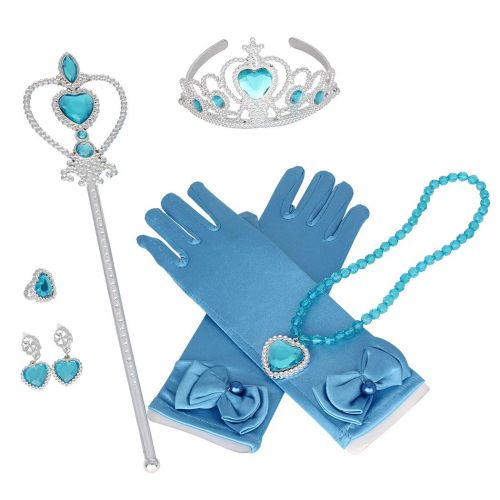  Coxeer 6PCS Princess Dress up Accessories Set Cute Various Styles Princess Jewelry Set