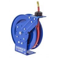 Coxreels P-LP-325 Low Pressure Retractable Air/Water Hose Reel: 3/8 I.D., 25 Hose Capacity, with hose, 300 PSI, Made in USA