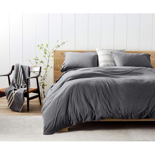  Coyuchi Organic Jersey Sheet Set Queen Charcoal Heather