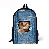 Cozeyat Cute Cat Print School Backpack Lightweight School Bag Fashionable Bookbag for Kids