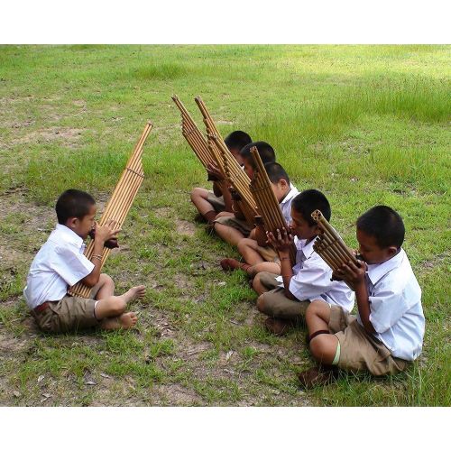  Cozinest Thai Khaen Instrument Bamboo Isan Mouth Organ Musical Traditional Folk Harmonica Kids/Beginner Level 6 Notes