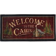 Cozy Cabin CC5268 Welcome to the Cabin Non Skid Rug 20x44 Red