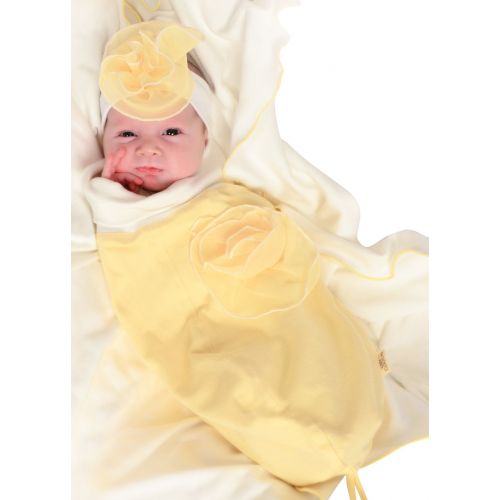  Cozy Cocoon Cozy and Cute Baby Outfit with Matching Hat, Yellow, Willow, 3-6 Months