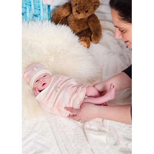  Cozy CocoonSuper Easy Swaddling Outfit with Matching Hat - Jasmine Lace, 3-6 Months