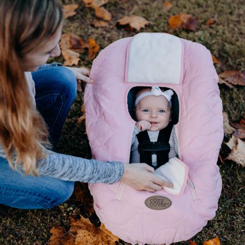  Cozy Cover Infant Car Seat Cover (Pink Quilt) - The Industry Leading Infant Carrier Cover Trusted by Over...