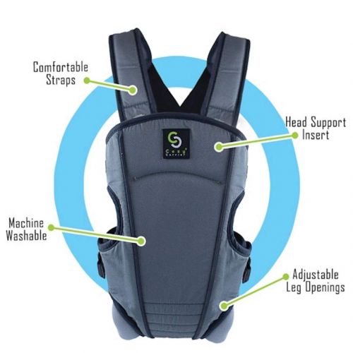  Cozy Cover Cozy 4-in-1 Convertible Baby Carrier (Grey) - The Ergonomic Infant Carrier with Additional Padding in The Straps for Your Comfort. Ideal for Newborn to Toddler with 4 Ways to Carry