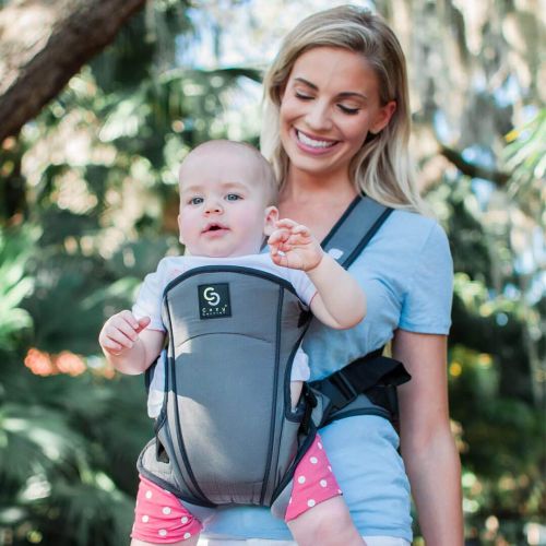  Cozy Cover Cozy 4-in-1 Convertible Baby Carrier (Grey) - The Ergonomic Infant Carrier with Additional Padding in The Straps for Your Comfort. Ideal for Newborn to Toddler with 4 Ways to Carry