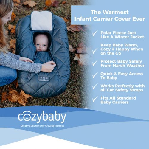 Cozy Cover Premium Infant Car Seat Cover (Pink) with Polar Fleece - The Industry Leading Infant Carrier Cover Trusted by Over 5.5 Million Moms for Keeping Your Baby Warm
