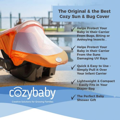  Summer Cozy Cover Sun & Bug Cover (Glacier Gray) - The Industry Leading Infant Carrier Cover Trusted by Over 2 Million Moms Worldwide for Protecting Your Baby from Mosquitos, Insec