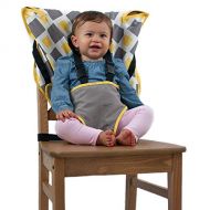 [아마존베스트]Cozy Cover Easy Seat Portable High Chair (Charcoal w/Yellow) - Quick, Easy, Convenient Cloth...