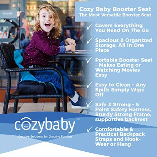  [아마존베스트]Cozy Cover 3 in 1 - Cozy Travel Booster Seat/Backpack/Diaper Bag for Your Toddler/Baby. Perfect for Home or Travel. Great Baby Shower Gift