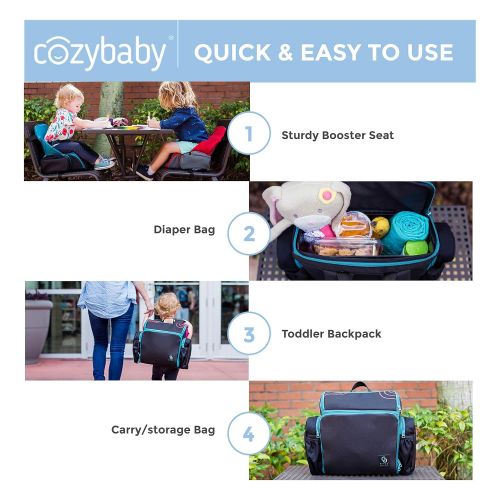  [아마존베스트]Cozy Cover 3 in 1 - Cozy Travel Booster Seat/Backpack/Diaper Bag for Your Toddler/Baby. Perfect for Home or Travel. Great Baby Shower Gift