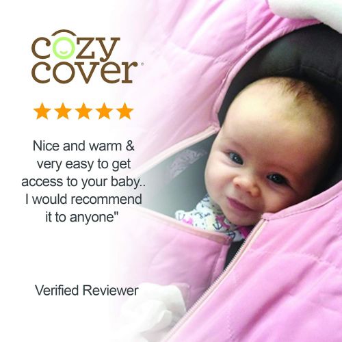  [아마존베스트]Cozy Cover Infant Car Seat Cover (Pink Quilt) - The Industry Leading Infant Carrier Cover Trusted by Over 5.5 Million Moms Worldwide for Keeping Your Baby Cozy & Warm