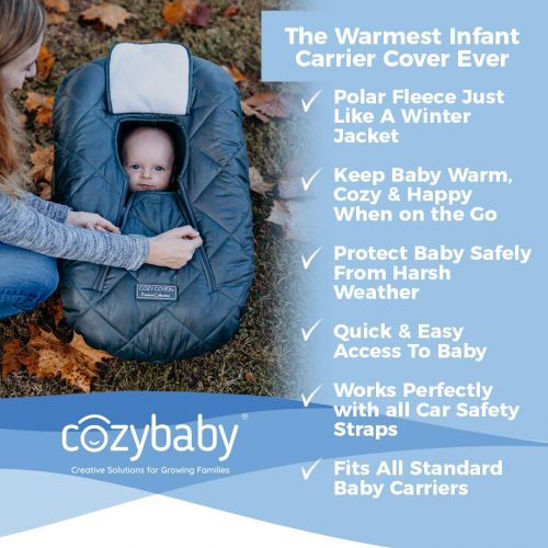  [아마존베스트]Cozy Cover Premium Infant Car Seat Cover (Charcoal) with Polar Fleece - The Industry Leading Infant...