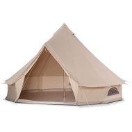 Cozy House Family Camping Cotton Canvas Bell Tent Bell Zelt mit Reissverschluss in Bodenplane und mit Herd Loch