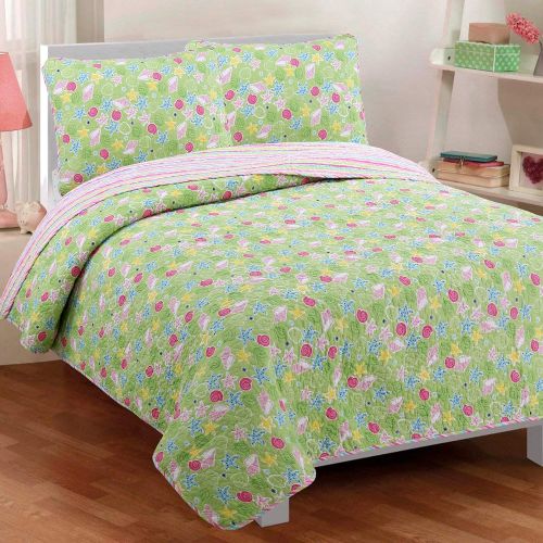  Cozy Line Home Fashions Anya Floral Bedding Quilt Set, Grey Yellow White Sunflower Flower Printed Reversible Coverlet Bedspread Gifts for Kids Women (Yellow Sunflower, FullQueen -