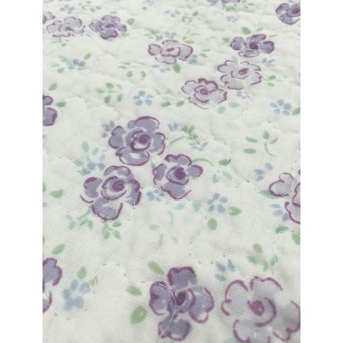  Cozy Line Home Fashions Love of Lilac Bedding Quilt Set, Light Purple Orchid Lavender Floral Real Patchwork 100% Cotton Reversible Coverlet, Bedspread, Gifts for Girls Women (Lilac