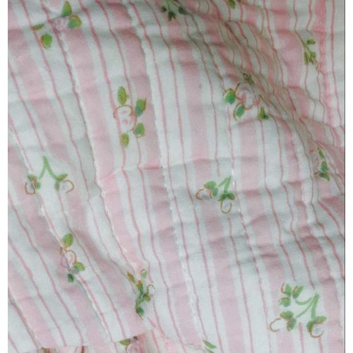  Cozy Line Home Fashions Pink Greta Pastel Polka Dot Green Blue Stripe Flower Print Cotton Bedding Quilt Set, Reversible Coverlet, Bedspread, Gifts for Kids Girls (Pastel Set, Full