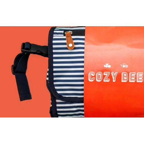  CozyBee Capri Portable Diaper Changing Pad, Diaper Clutch, Baby Changing Station with Portable Changing Mat and Built-In Diaper Wipes Holder (up to 56 wipes)