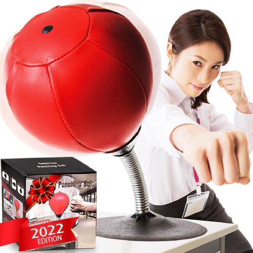  CozyBomB Desktop Punching Bag Gag Gifts for him - Stress Buster Relief Free Standing Desk Table Boxing Punch Ball Suction Cup Reflex Strain and Tension Toys for Boys Him Father Kid
