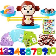 [아마존베스트]CozyBomB Monkey Balance Counting Cool Math Games - STEM Toys for 3 4 5 Year olds Cool Math Educational Kindergarten - Number Learning Material for Boys and Girls