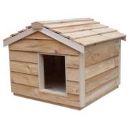 CozyCatFurniture Cedar House for Outdoor or Feral Cats, Thermal-ply Insulation, Waterproof Cat Shelter, Easy Assembly