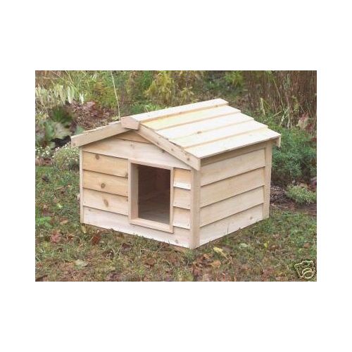  CozyCatFurniture Cedar House for Outdoor or Feral Cats, Thermal-ply Insulation, Waterproof Cat Shelter, Easy Assembly