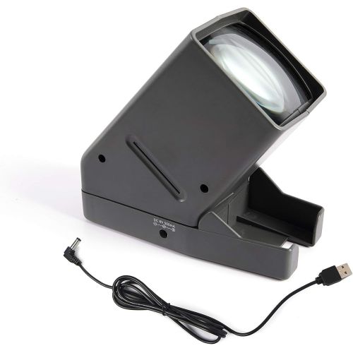  [아마존베스트]CozyKit LED Lighted Viewing for 35mm Slides & Film Negatives, Desk Top/Portable LED Negative and Slide Viewer 3X Magnification,USB Powered 35mm Film and Slide Viewer