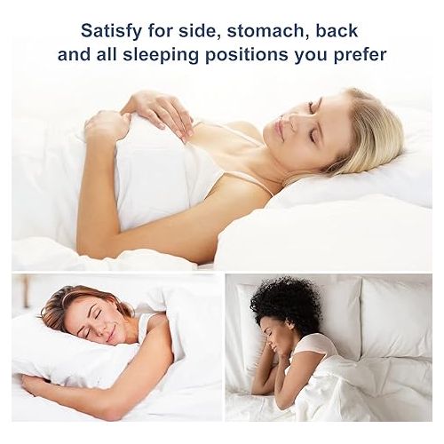  CozyLux Pillows Standard Size Set of 2, Hotel Quality Bed Pillows for Sleeping 2 Pack, Cooling Pillows for Side Back and Stomach Sleepers, Down Alternative Luxury Soft Supportive Pillows (20x26)