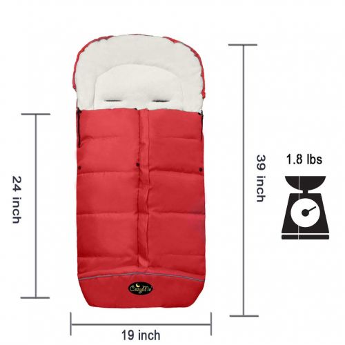  CozyMe Baby Sleeping Bag, Unisex Comfort Sleeping Sack, Soft Anti-Kicking Sleeping Nest, Wearable Stroller Blanket, Washable Footmuff Foldable with Strollers,Red