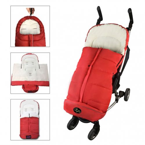  CozyMe Baby Sleeping Bag, Unisex Comfort Sleeping Sack, Soft Anti-Kicking Sleeping Nest, Wearable Stroller Blanket, Washable Footmuff Foldable with Strollers,Red