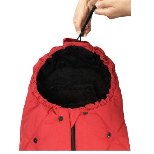  [아마존베스트]CozyMe Newborn Baby Swaddle Blanket, Cozy Warm Coral Fleece Universal Car Seat Bunting Bag, Protect Baby from Cold, 0-6 Monthes, Red